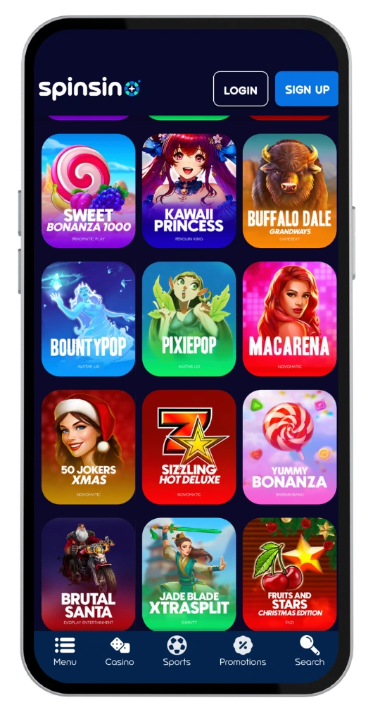 Spinsino application
